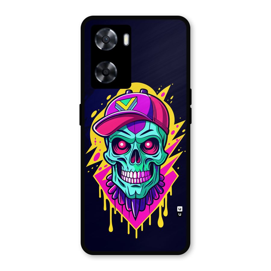 Skull In Cap Metal Back Case for Oppo A77s
