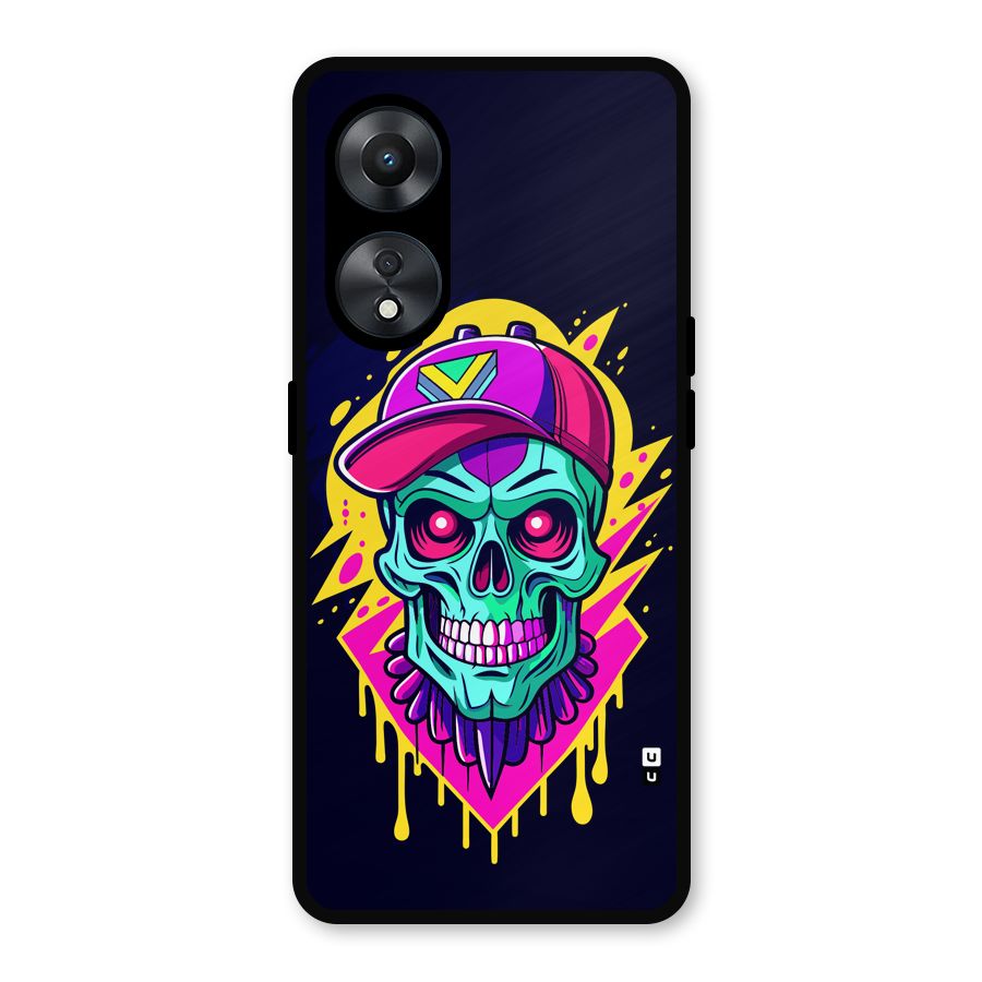 Skull In Cap Metal Back Case for Oppo A78