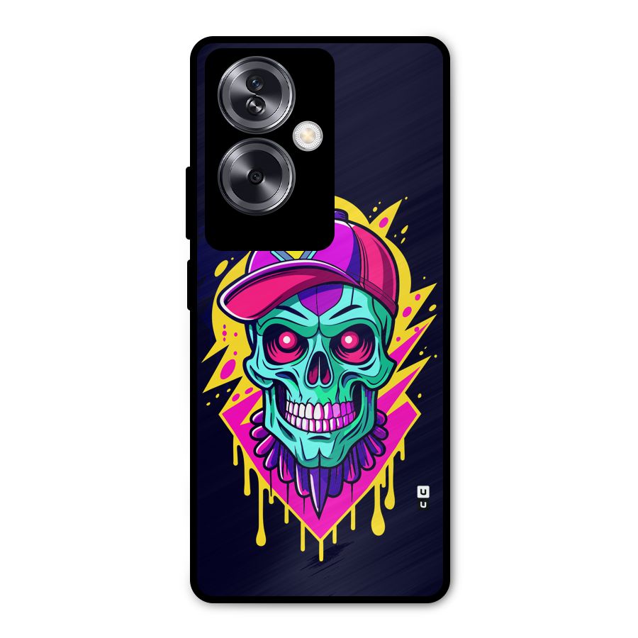 Skull In Cap Metal Back Case for Oppo A79 5G