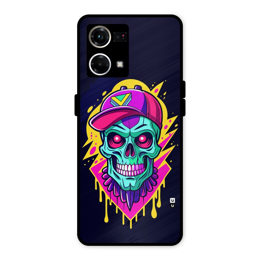 Skull In Cap Metal Back Case for Oppo F21 Pro 4G