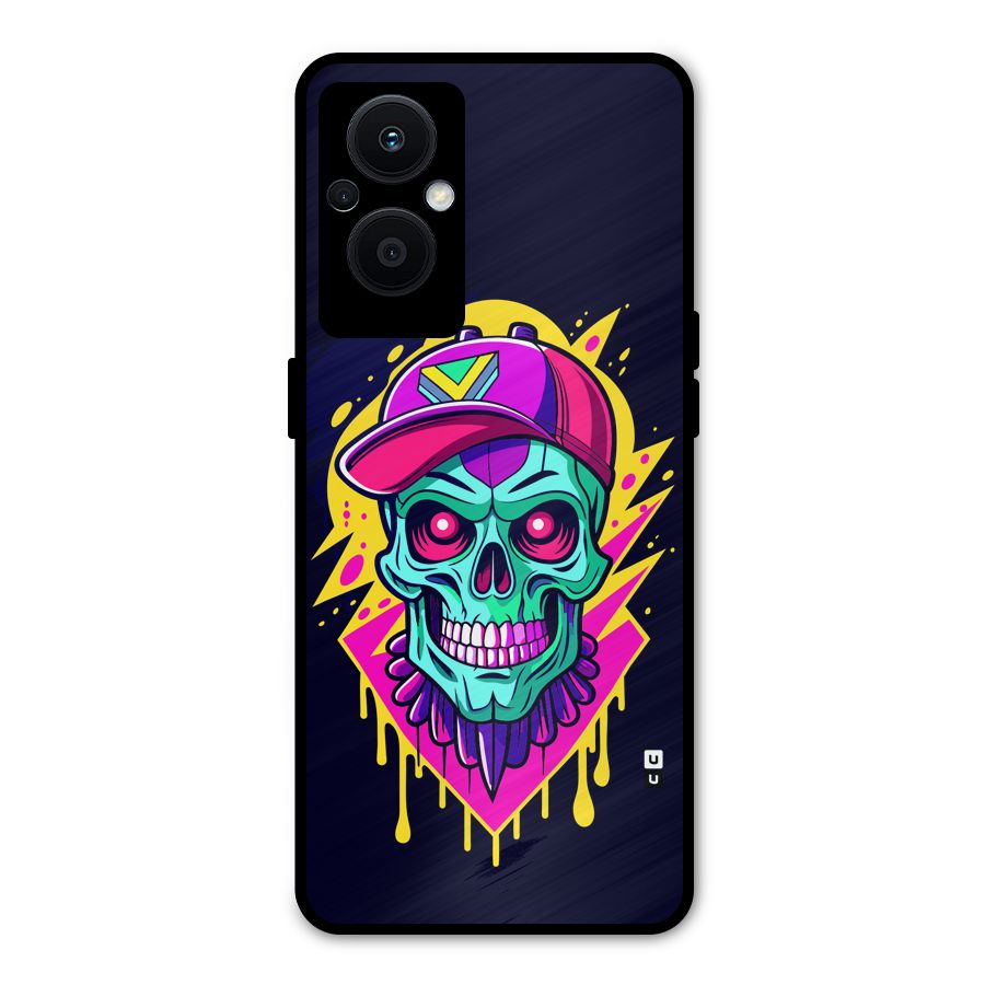 Skull In Cap Metal Back Case for Oppo F21 Pro 5G