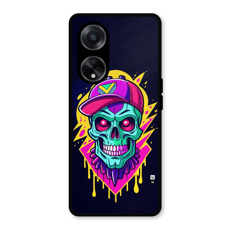 Skull In Cap Metal Back Case for Oppo F23