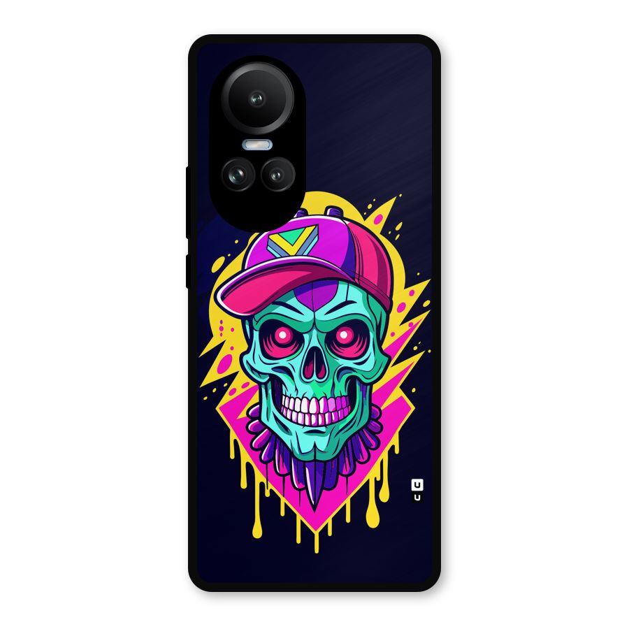 Skull In Cap Metal Back Case for Oppo Reno10 Pro