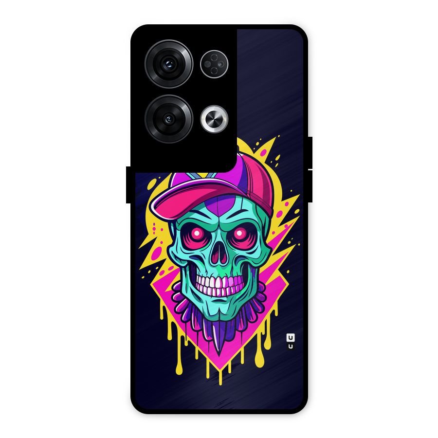 Skull In Cap Metal Back Case for Oppo Reno8 Pro 5G