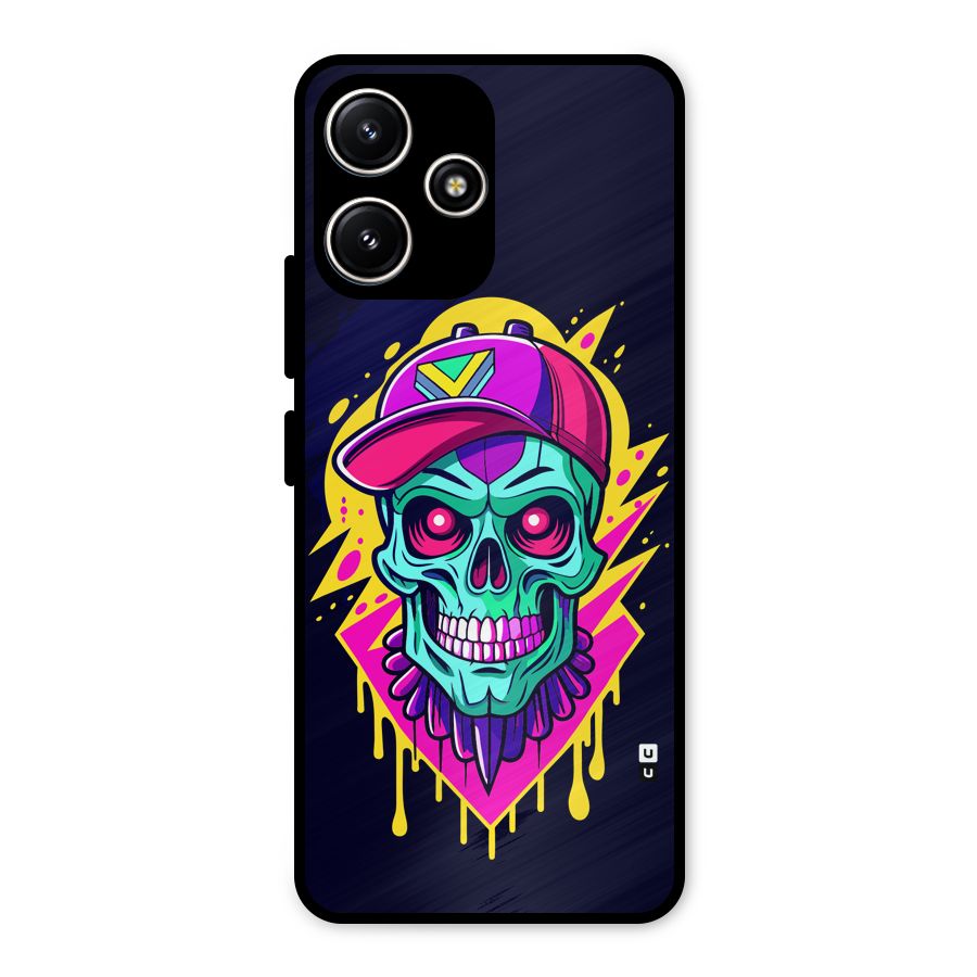 Skull In Cap Metal Back Case for Poco M6 Pro