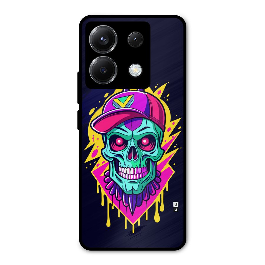 Skull In Cap Metal Back Case for Poco X6
