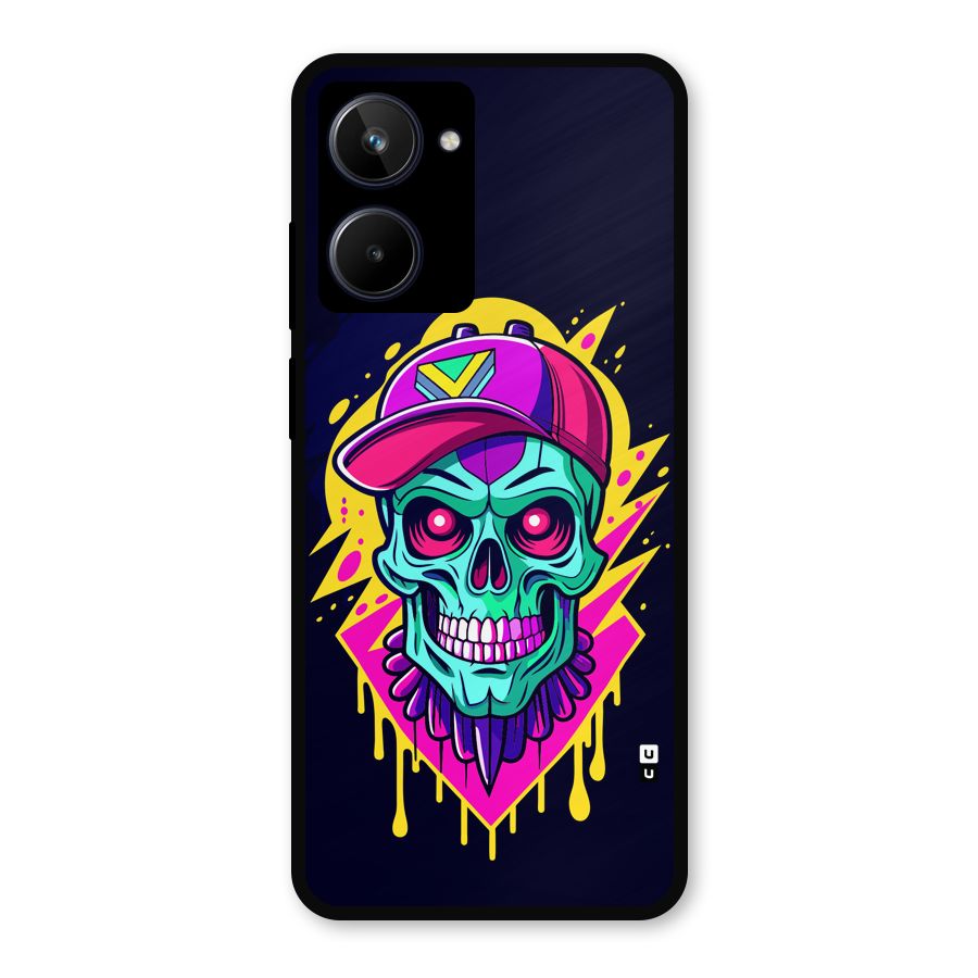 Skull In Cap Metal Back Case for Realme 10