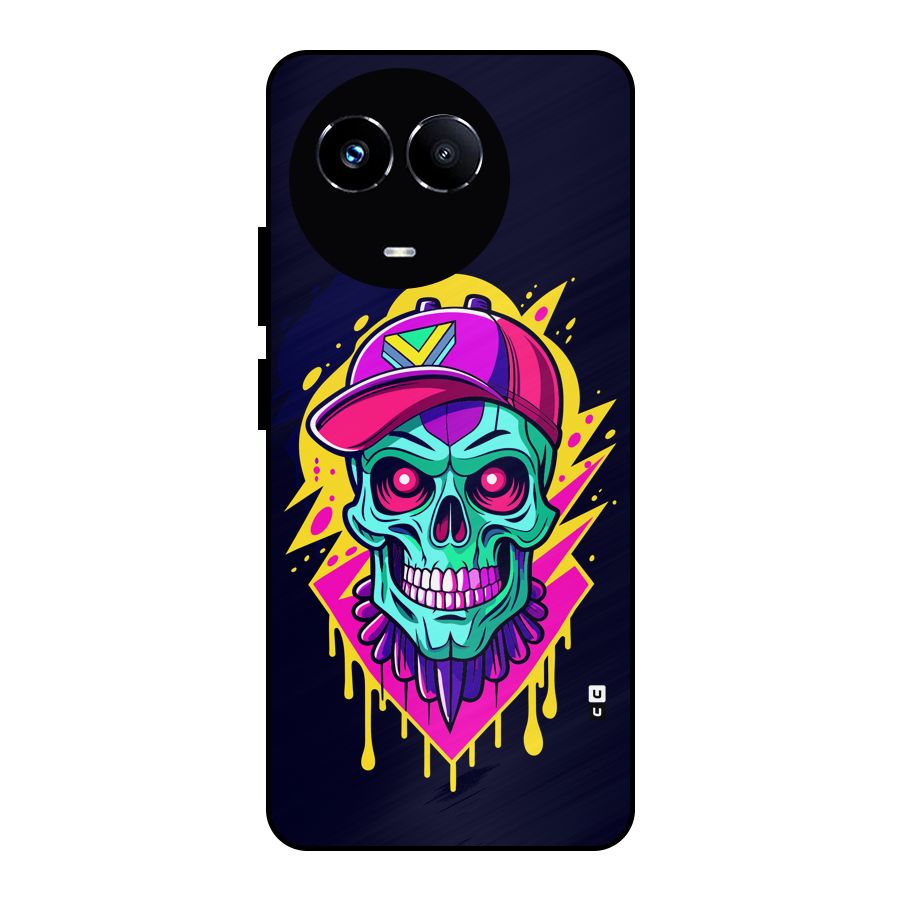 Skull In Cap Metal Back Case for Realme 11X
