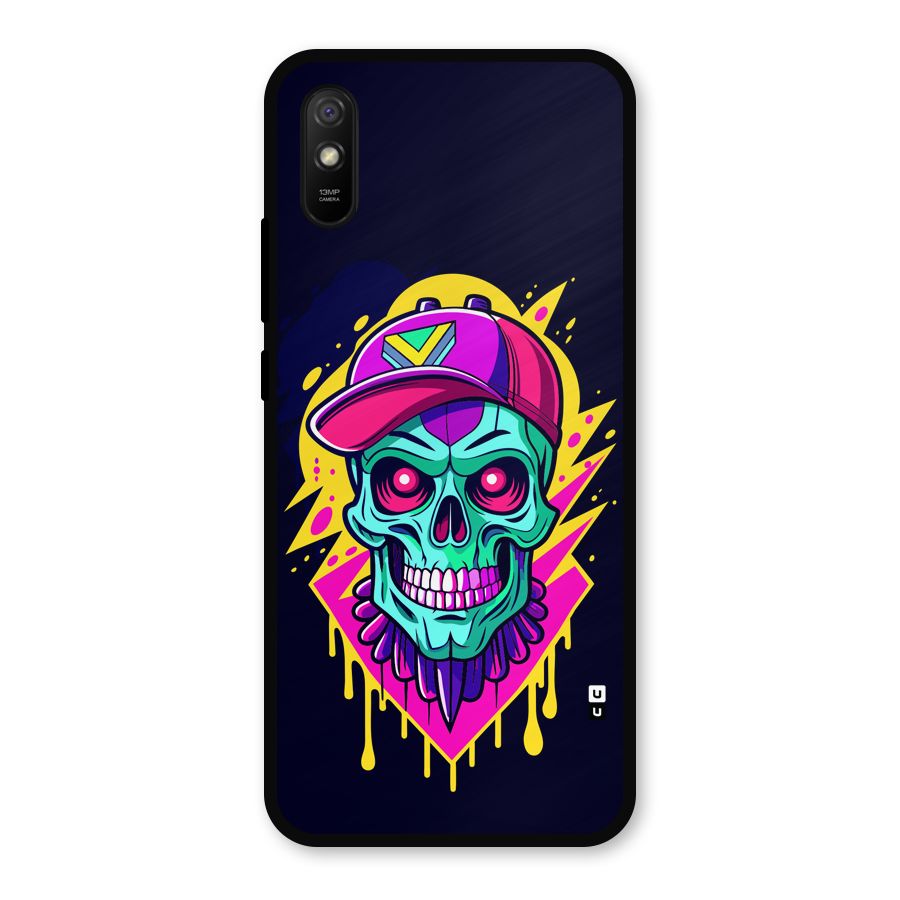 Skull In Cap Metal Back Case for Redmi 9a