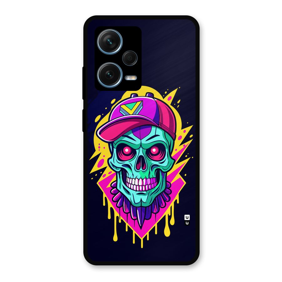 Skull In Cap Metal Back Case for Redmi Note 12 Pro Plus 5G