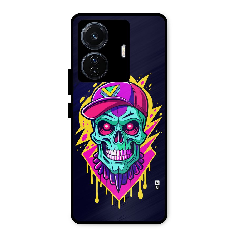 Skull In Cap Metal Back Case for Vivo T1 Pro