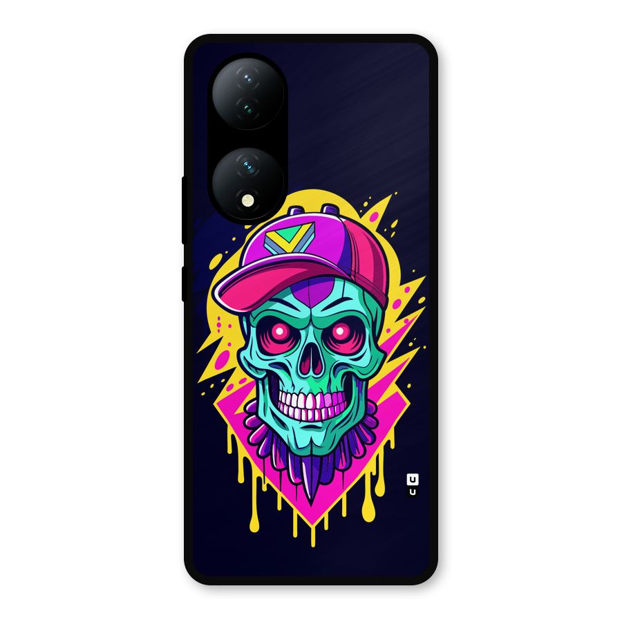 Skull In Cap Metal Back Case for Vivo T2