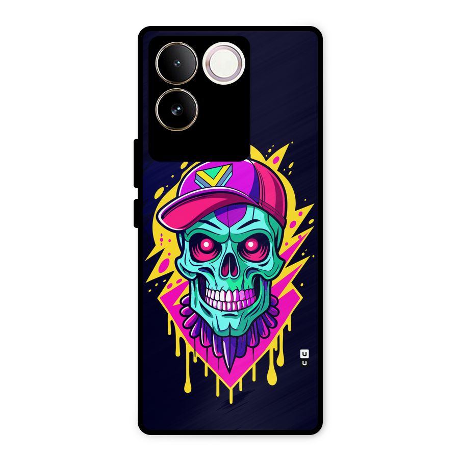 Skull In Cap Metal Back Case for Vivo T2 Pro