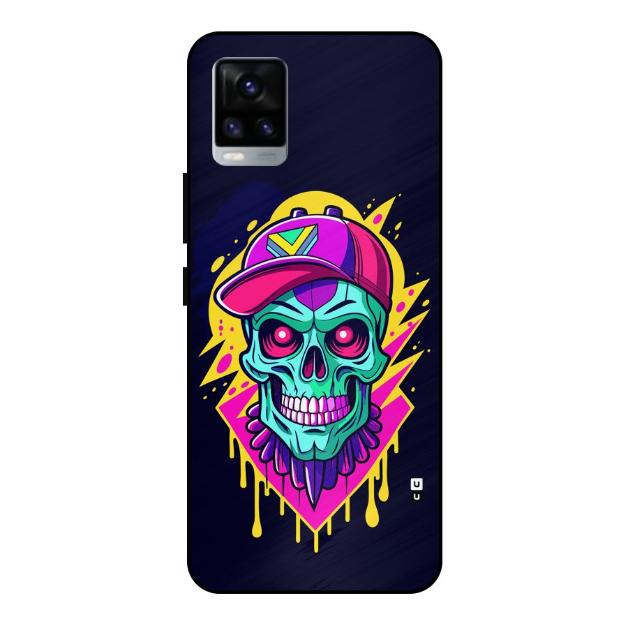 Skull In Cap Metal Back Case for Vivo V20 2021