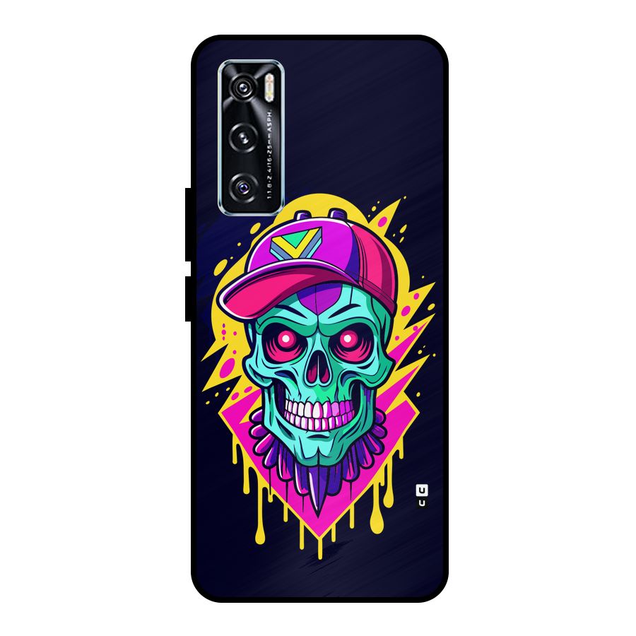 Skull In Cap Metal Back Case for Vivo V20 SE
