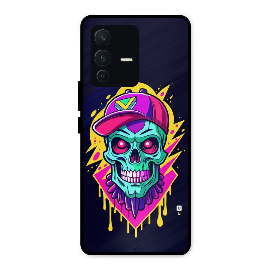 Skull In Cap Metal Back Case for Vivo V23 5G