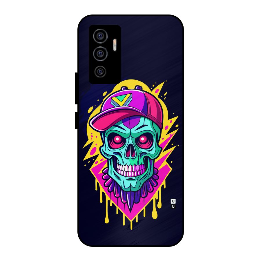 Skull In Cap Metal Back Case for Vivo V23e