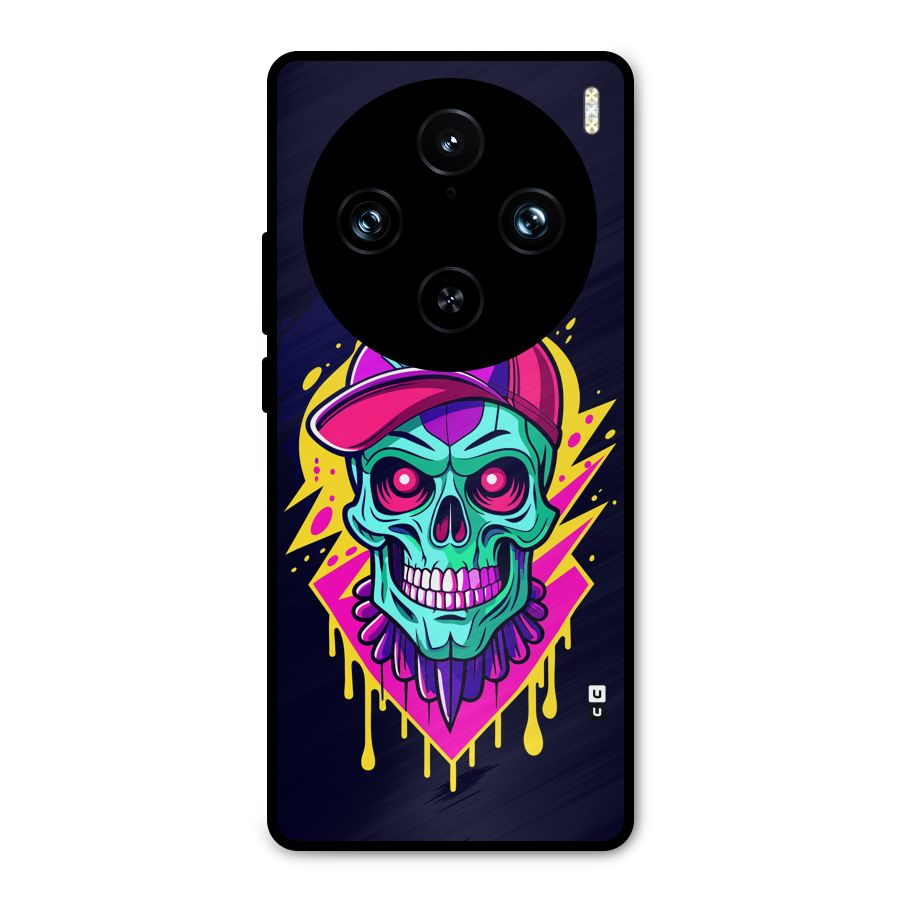 Skull In Cap Metal Back Case for Vivo X100 Pro