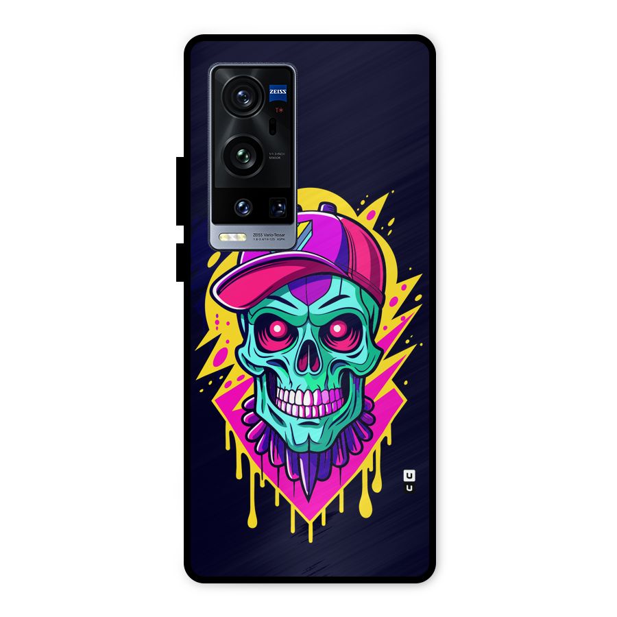 Skull In Cap Metal Back Case for Vivo X60 Pro Plus