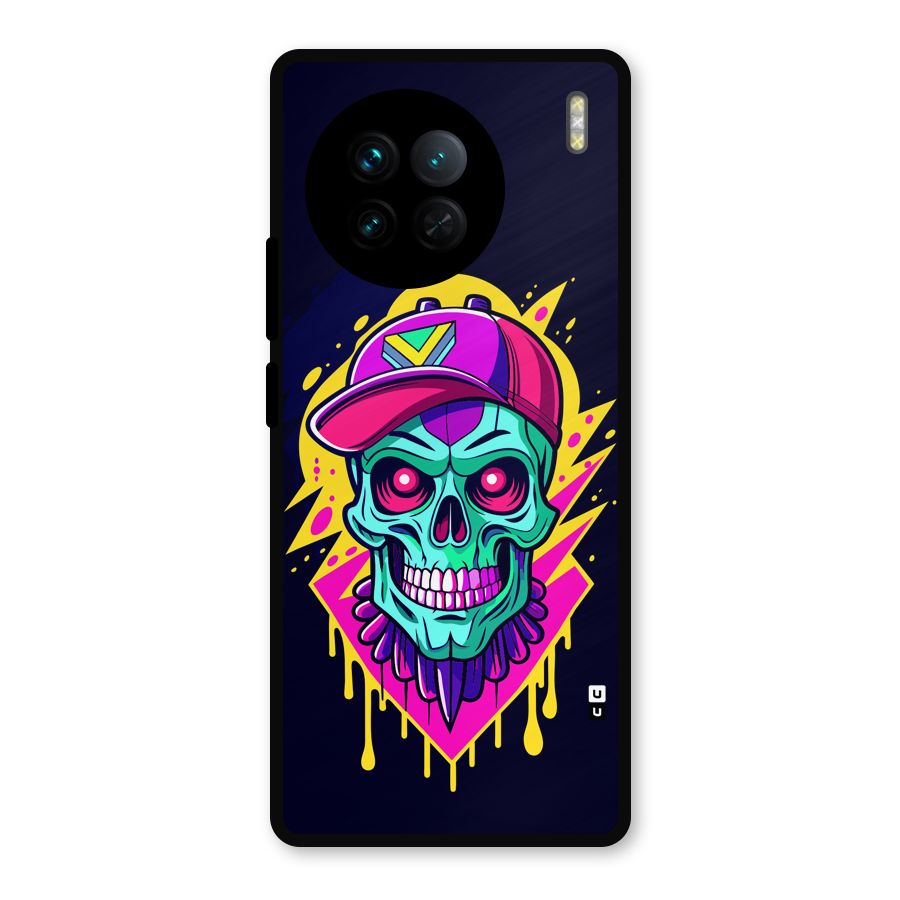 Skull In Cap Metal Back Case for Vivo X90