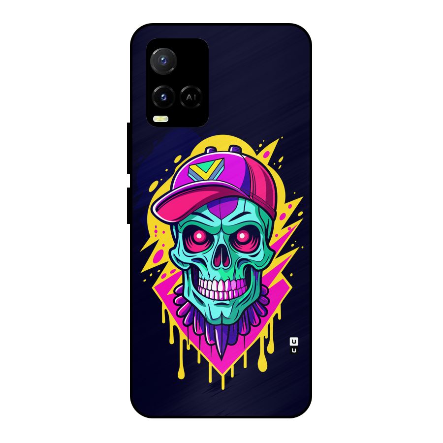 Skull In Cap Metal Back Case for Vivo Y21G