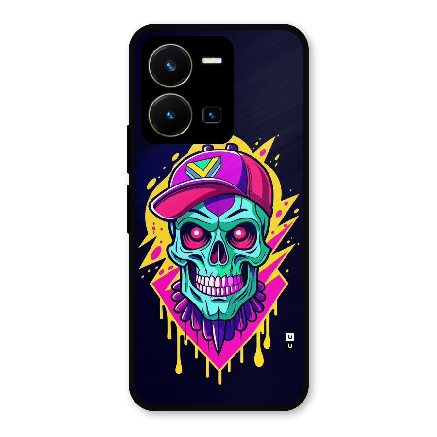 Skull In Cap Metal Back Case for Vivo Y35