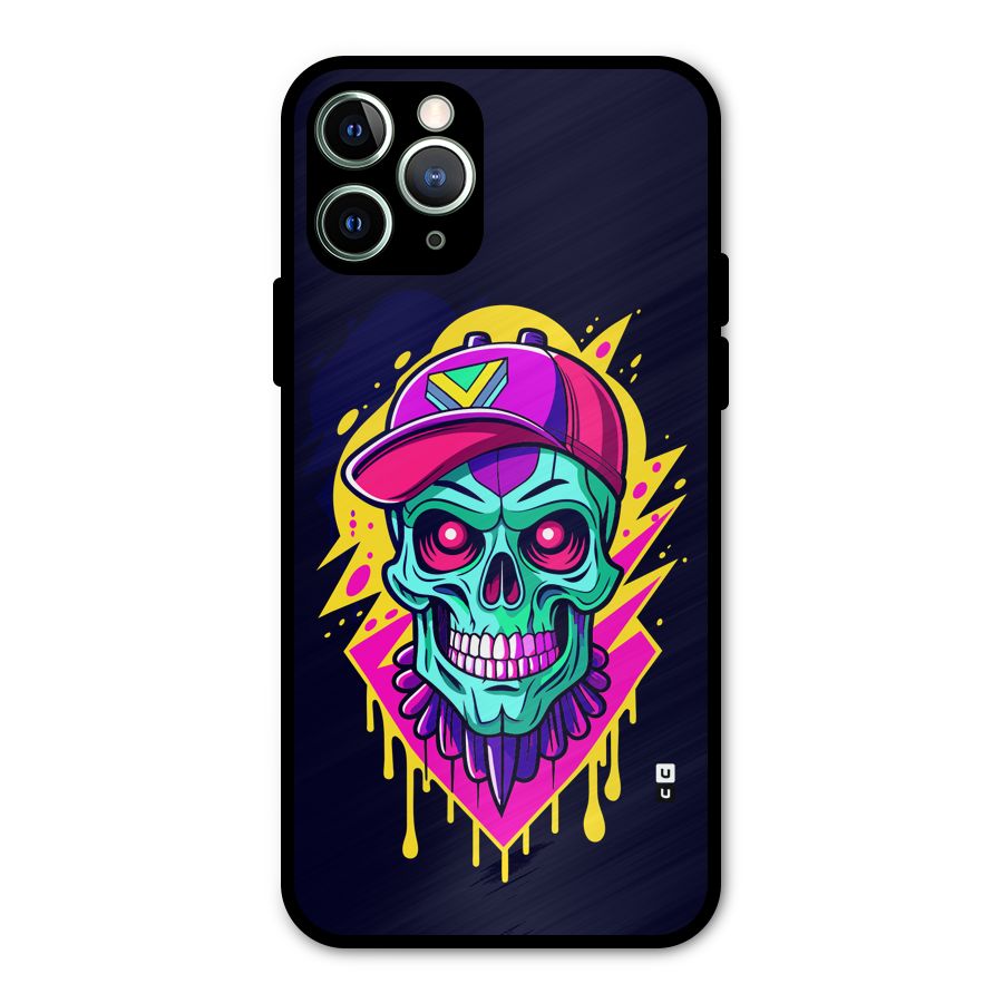 Skull In Cap Metal Back Case for iPhone 11 Pro Max