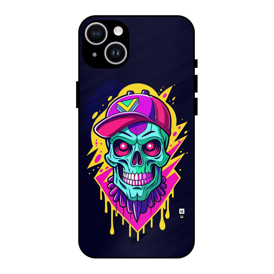 Skull In Cap Metal Back Case for iPhone 14 Plus