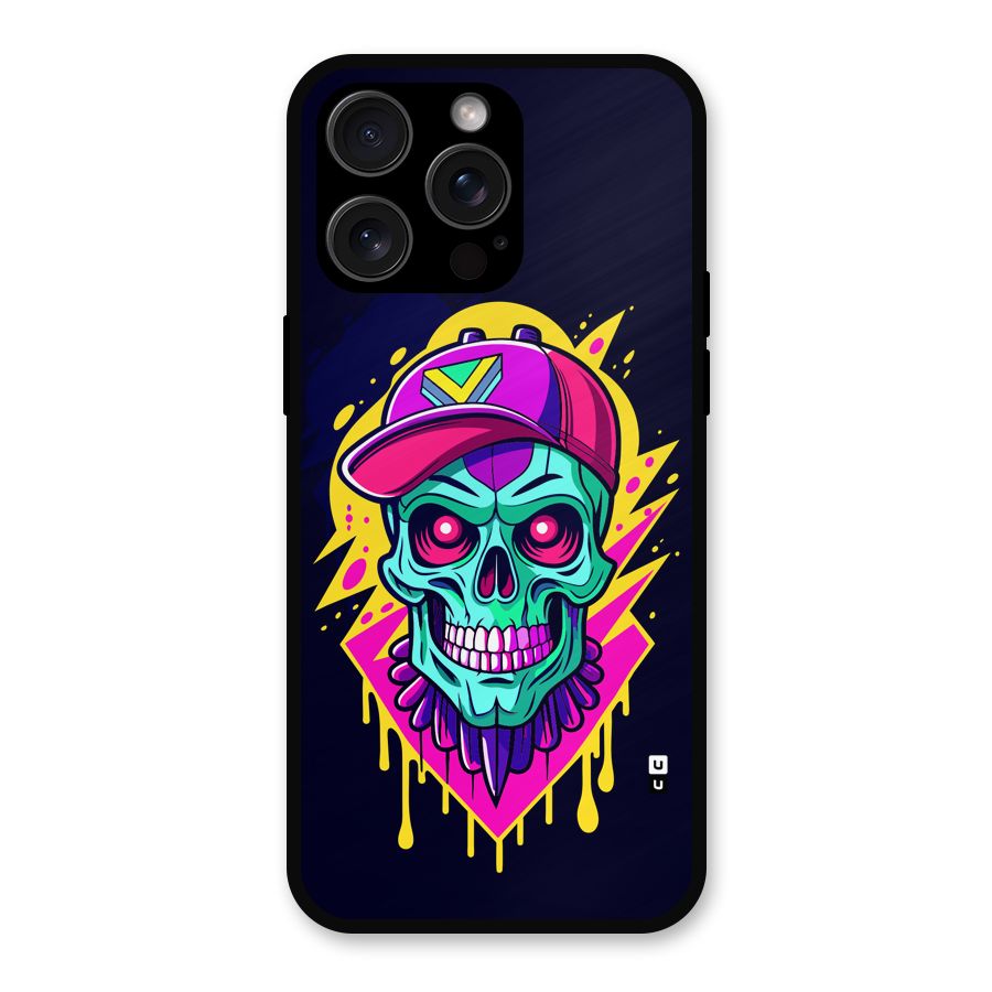 Skull In Cap Metal Back Case for iPhone 15 Pro Max