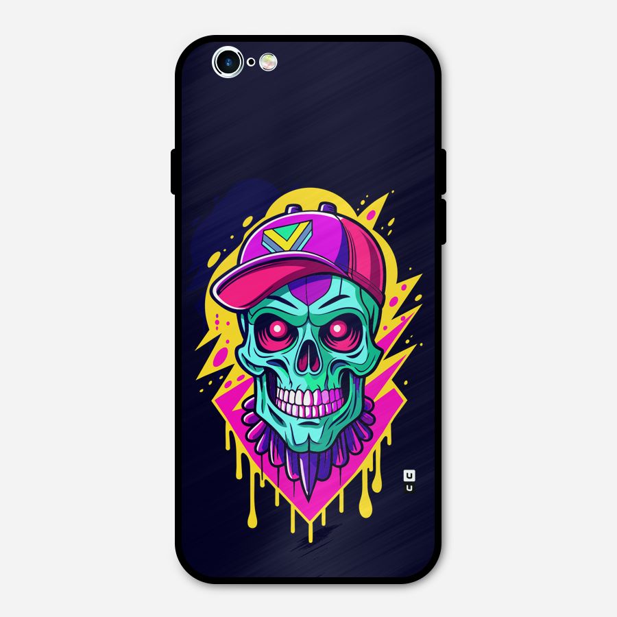 Skull In Cap Metal Back Case for iPhone 6 6s