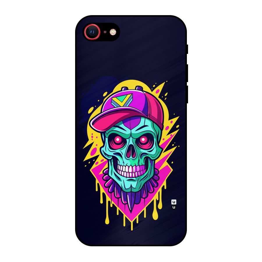 Skull In Cap Metal Back Case for iPhone SE 2022