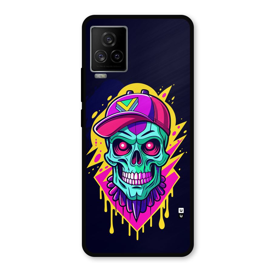 Skull In Cap Metal Back Case for iQOO 7 Legend 5G
