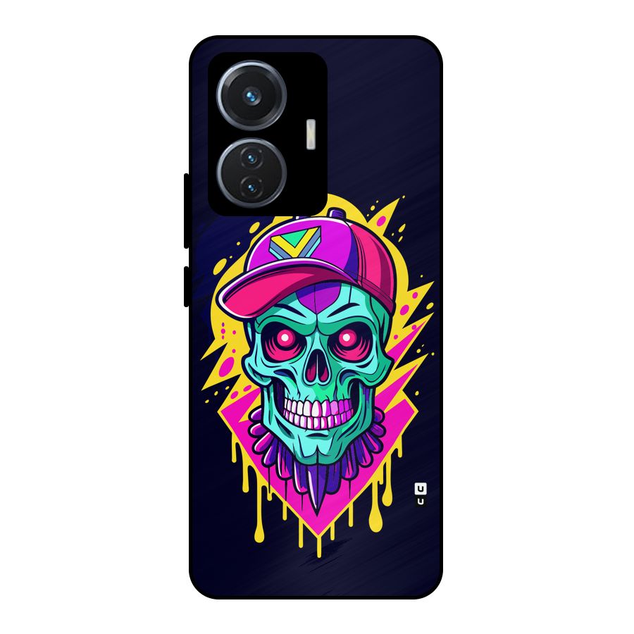 Skull In Cap Metal Back Case for iQOO Z6 44W