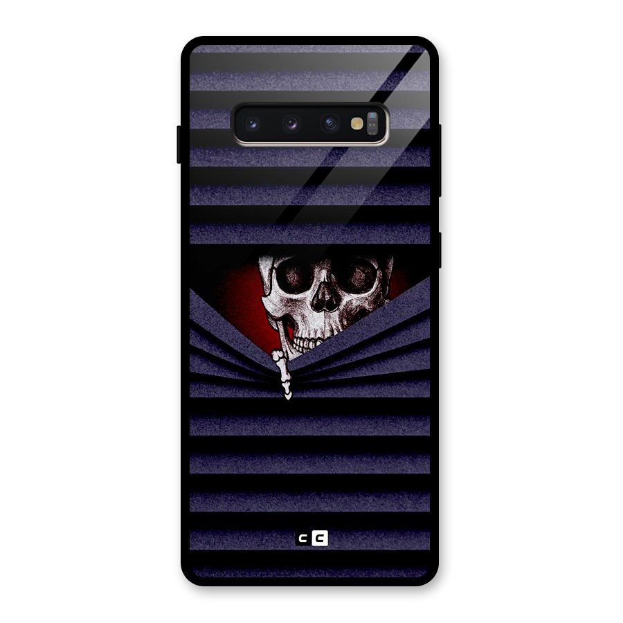 Skull Peak Glass Back Case for Galaxy S10 Plus