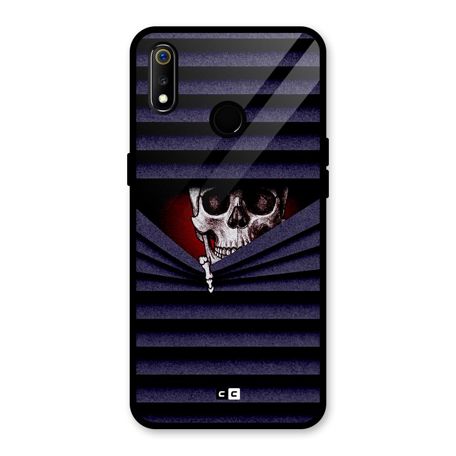 Skull Peak Glass Back Case for Realme 3i