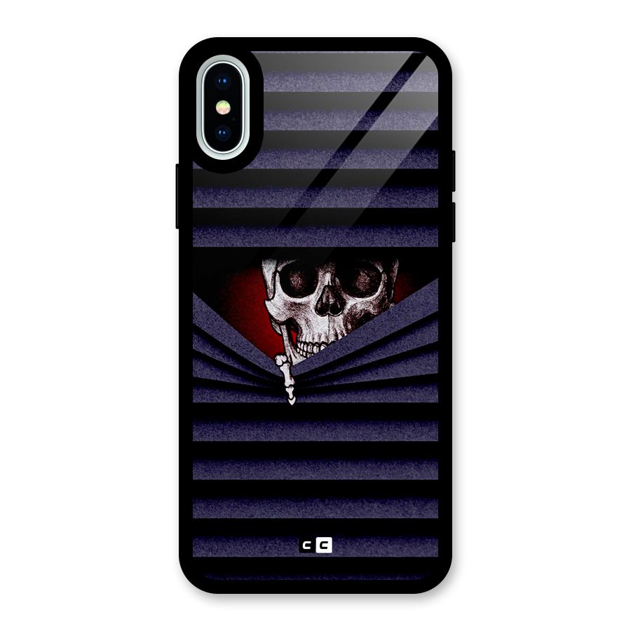 Skull Peak Glass Back Case for iPhone X