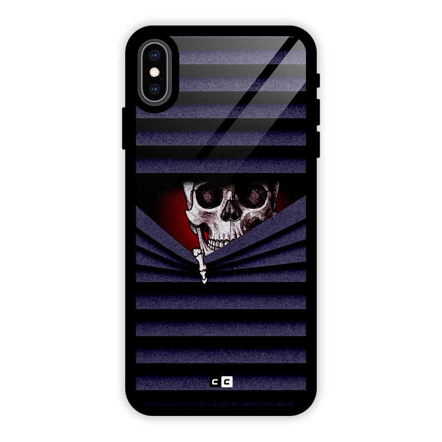 Skull Peak Glass Back Case for iPhone XS Max