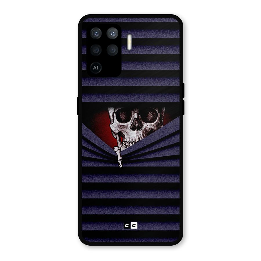 Skull Peak Metal Back Case for Oppo F19 Pro