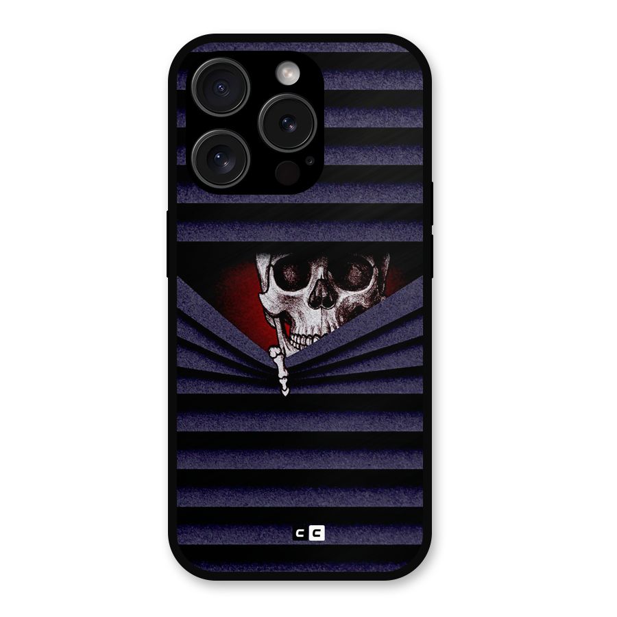 Skull Peak Metal Back Case for iPhone 15 Pro