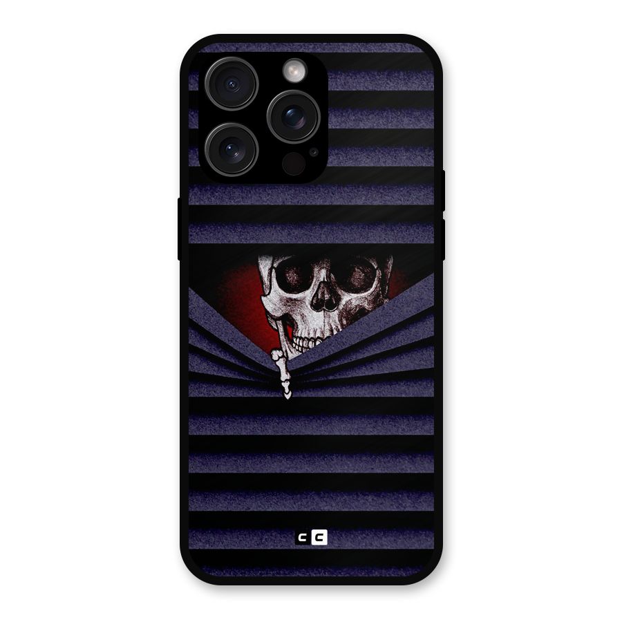 Skull Peak Metal Back Case for iPhone 15 Pro Max