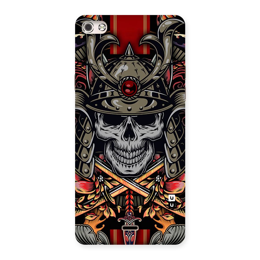Skull Swords Snakes Back Case for Micromax Canvas Silver 5