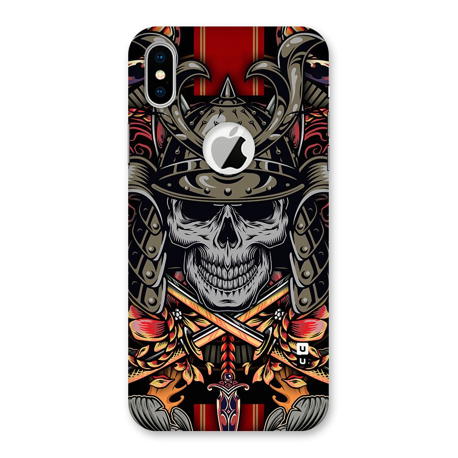 Skull Swords Snakes Back Case for iPhone XS Logo Cut