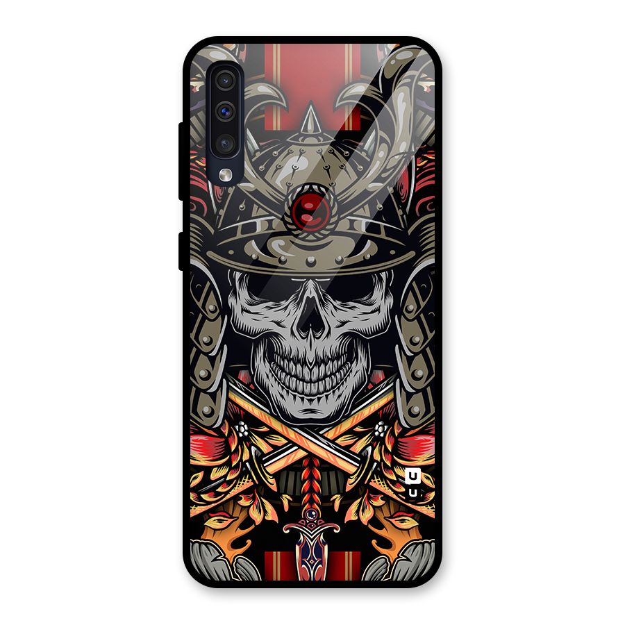 Skull Swords Snakes Glass Back Case for Galaxy A50
