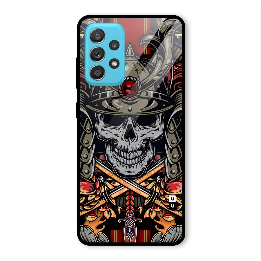 Skull Swords Snakes Glass Back Case for Galaxy A52