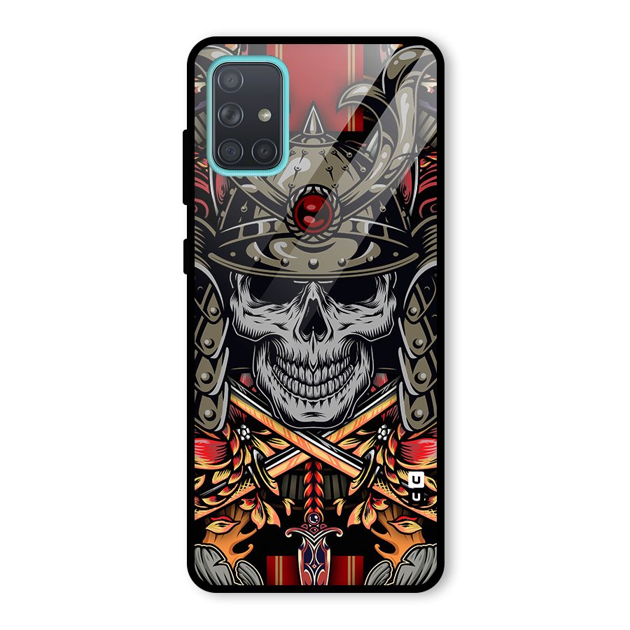 Skull Swords Snakes Glass Back Case for Galaxy A71
