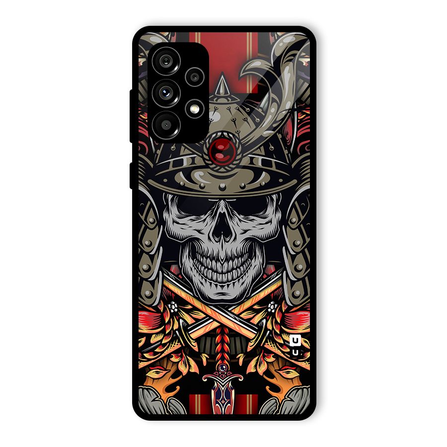 Skull Swords Snakes Glass Back Case for Galaxy A73 5G