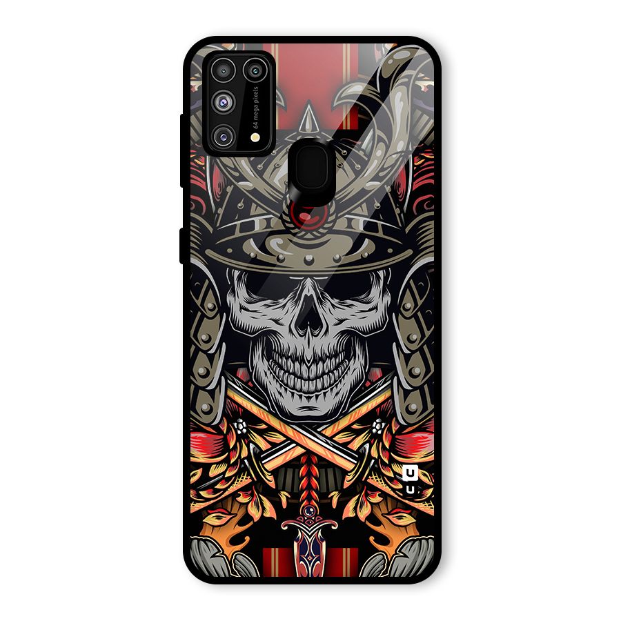 Skull Swords Snakes Glass Back Case for Galaxy F41