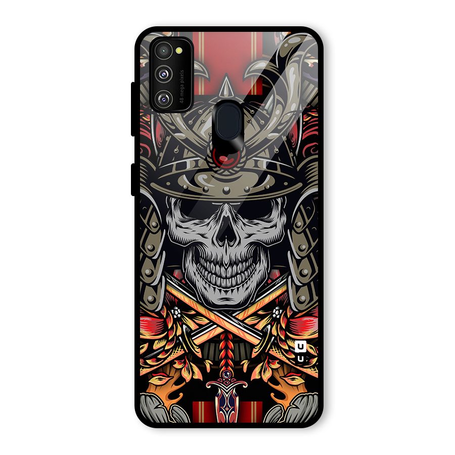 Skull Swords Snakes Glass Back Case for Galaxy M30s