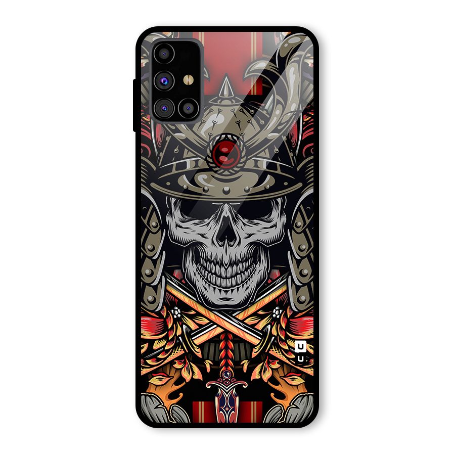 Skull Swords Snakes Glass Back Case for Galaxy M31s