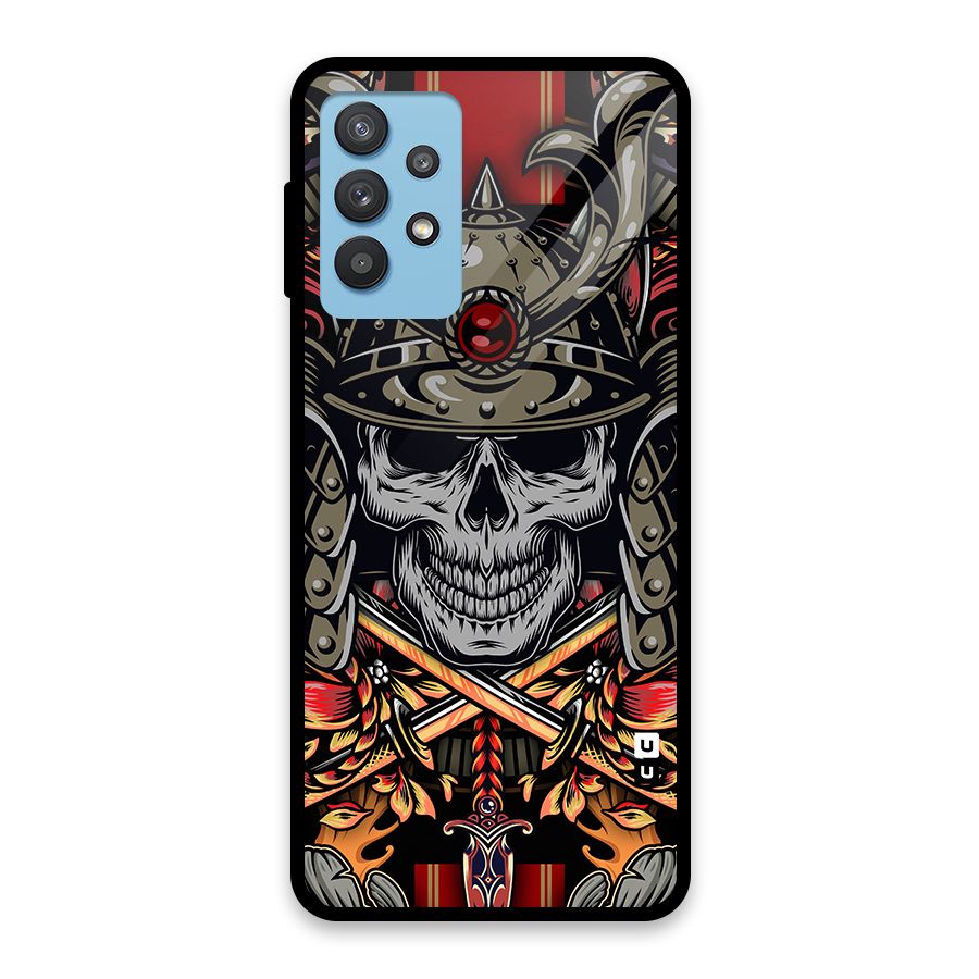 Skull Swords Snakes Glass Back Case for Galaxy M32 5G